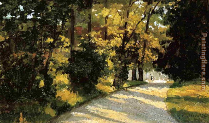 Gustave Caillebotte Yerres, Path Through the Woods in the Park